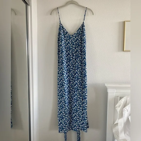 Reformation | Dresses | Reformation Blue Floral Midi Dress | Poshmark